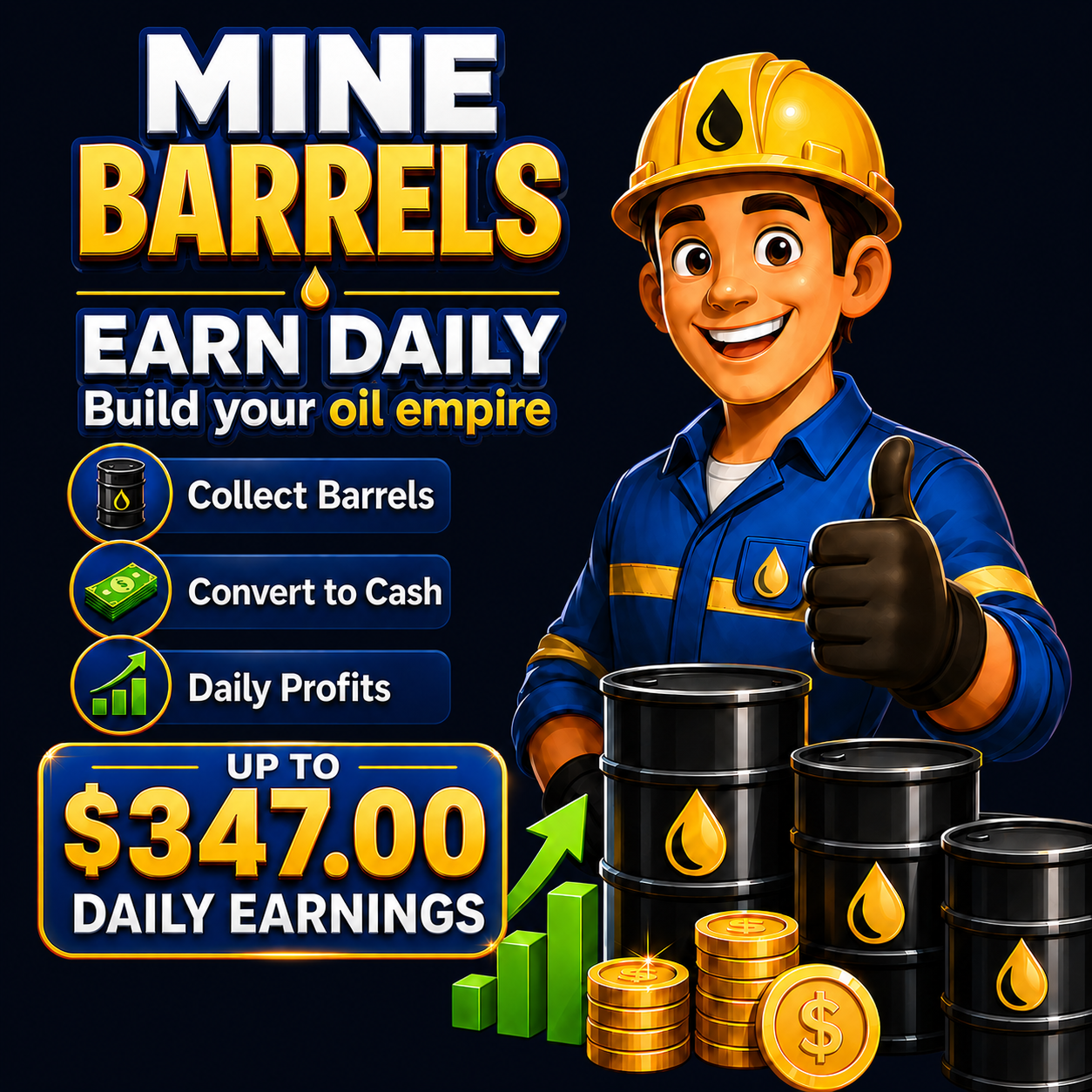 BarrelMine — earn petrol barrels